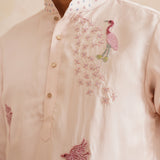 Rangmanch – Hand-Embroidered Pure Silk Kurta