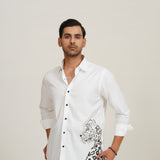 LEOPARD HAND-PAINTED SHIRT