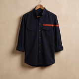 VASNAM NAVY BLUE CASUAL NIRVANA SHIRT