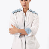 Denim Accent Shirt