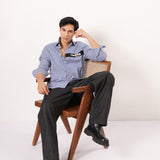 Vacation embroidered Stripe Shirt