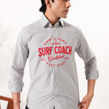 Surf Coach Embroidered Stripe Shirt