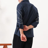 Ocean Line Embroidered Shirt