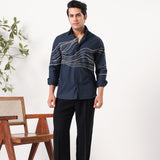 Ocean Line Embroidered Shirt
