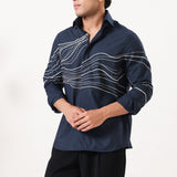 Ocean Line Embroidered Shirt