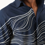Ocean Line Embroidered Shirt