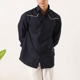 Designer Navy Blue Shirt