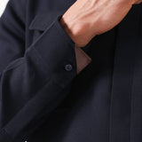 Leather Accent Shirt