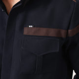Leather Accent Shirt