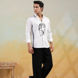 Monochrome Face Handwork Shirt