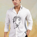 Monochrome Face Handwork Shirt