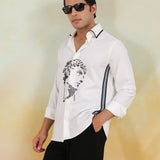 Monochrome Face Handwork Shirt