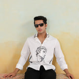 Monochrome Face Handwork Shirt