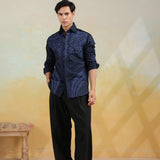 Hexa Pattern Embroidered Shirt