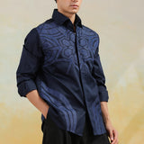 Hexa Pattern Embroidered Shirt