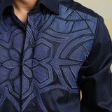 Hexa Pattern Embroidered Shirt