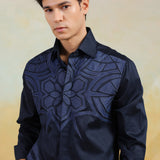 Hexa Pattern Embroidered Shirt