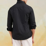 Black Noir Grid Handwork Shirt