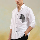 Zebra Cutdana & Pearl Work Shirt