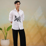 Stallion White Embroidery Shirt