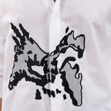Stallion White Embroidery Shirt