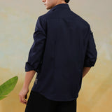 Navy Aari Work Designer Shirt