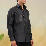 Vintage Black Denim Shirt