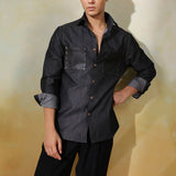 Vintage Black Denim Shirt