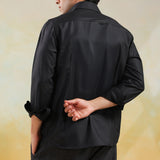Diagonal Cut Dana Black Shirt
