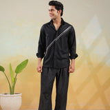 Diagonal Cut Dana Black Shirt