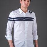 White designer drip shirt