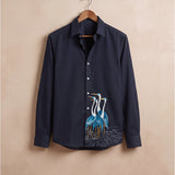 CRANES HAND PAINTED SHIRT