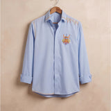 Azure Beetle Embroidered Shirt