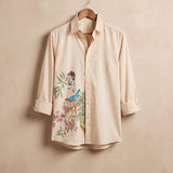 Bird kingdom hand painted shirt