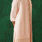 Pearl Pink Lucknowi Open Shrug