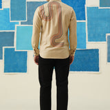 Abstract Flow – Giza Cotton Digital Print Shirt