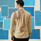 Abstract Flow – Giza Cotton Digital Print Shirt