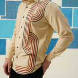 Abstract Flow – Giza Cotton Digital Print Shirt