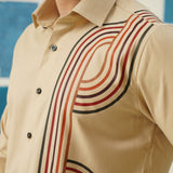 Abstract Flow – Giza Cotton Digital Print Shirt