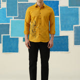 Lion's Roar – Hand-Printed Giza Cotton Shirt