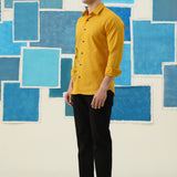 Lion's Roar – Hand-Printed Giza Cotton Shirt