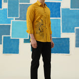 Lion's Roar – Hand-Printed Giza Cotton Shirt