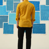 Leaf Impression – Hand-Printed Giza Cotton Shirt