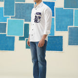 Peaceful Flight – Embroidered Giza Cotton Shirt