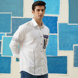 Peaceful Flight – Embroidered Giza Cotton Shirt
