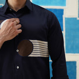 Geometric Harmony – Embroidered Giza Cotton Shirt
