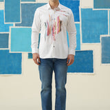 Color Splash – Embroidered Patchwork Giza Cotton Shirt