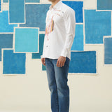 Color Splash – Embroidered Patchwork Giza Cotton Shirt