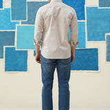Pastel Stripes – Embroidered Giza Cotton Shirt