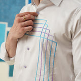 Pastel Stripes – Embroidered Giza Cotton Shirt